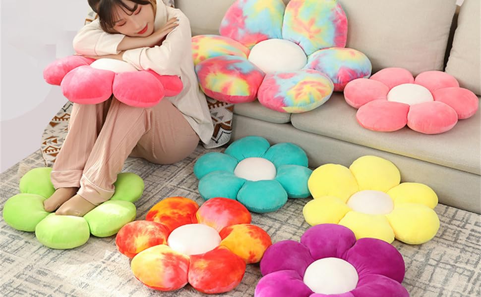 LANFIRE Flower pillow cushion Floor cushion Home courtyard seat cushion