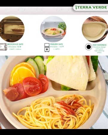 3 compartment Plates