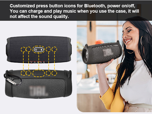 jbl charge5 ブラック　と　カバー Amazon.com: Silicone Case Cover for JBL Charge 5 Waterproof