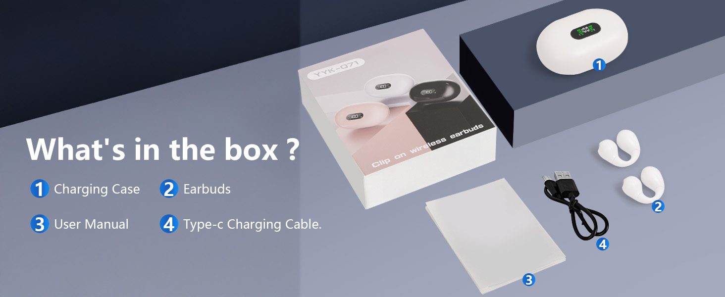 오픈 이어 골전도 헤드폰 블루투스 5.3 무선 오픈 클립 이어 헤드폰