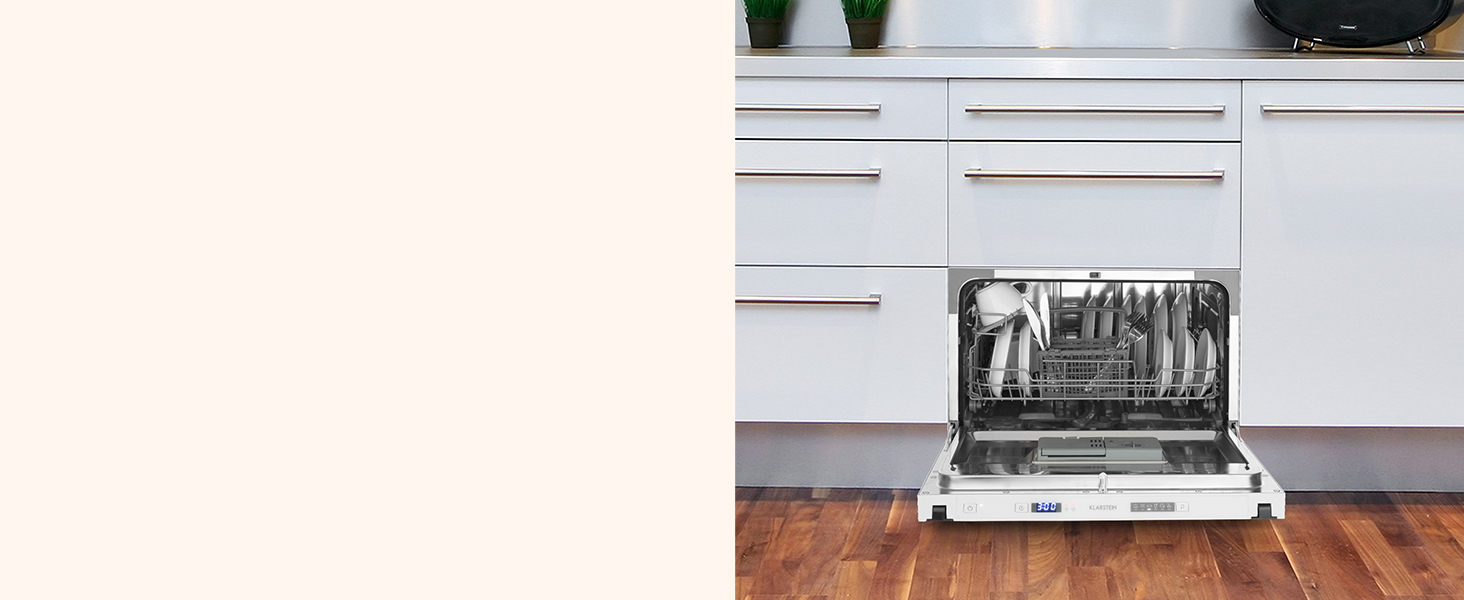 Klarstein Amazonia 6 Secret lavavajillas para montar Máquina