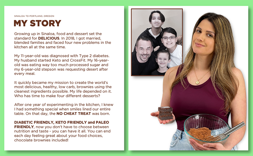 Paulina's Low Carb Brownie About Us No Cheat Treat