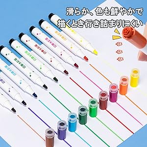 Amazon.co.jp: DELI 水性ペン 24色 アートマーカー 子供用の太い