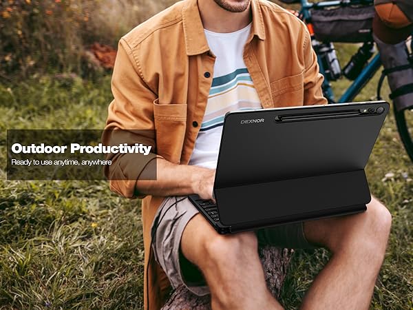 for samsung galaxy tab s9+/s9 fe+ keyboard case with trackpad