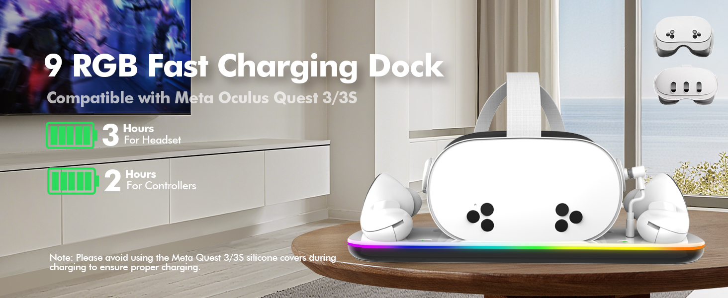 Charging Dock Compatible with Meta Oculus Quest 3/3S