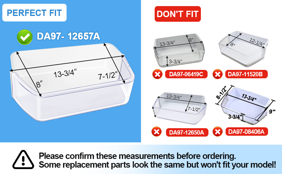 UPGRADED DA9712657A Refrigerator Door Shelf (LEFT) for Samsung