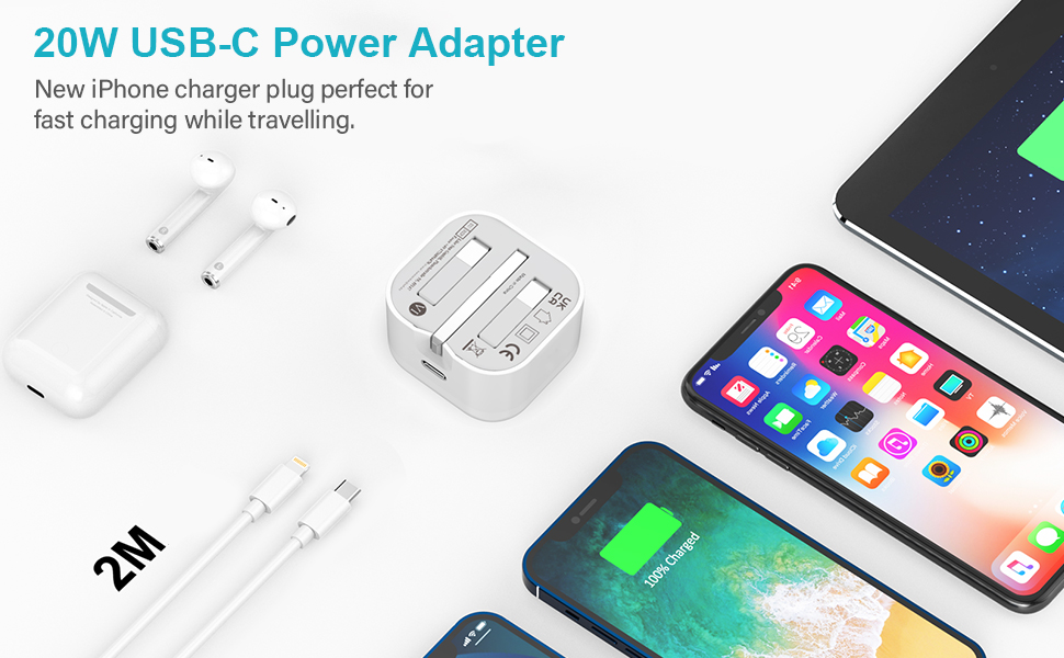 iPhone Charger Plug and Cable 2M[Apple MFi Certified],iPhone Fast