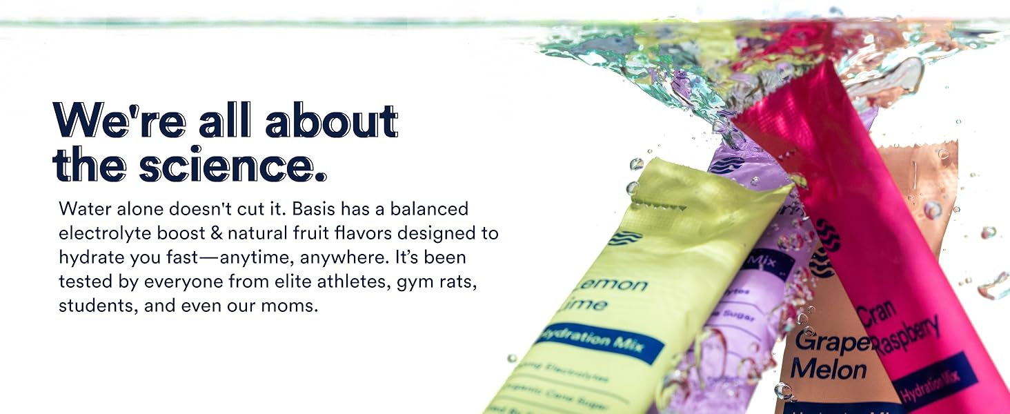 Basis Hydration Low Sugar Powder Packets, Electrolyte Mix
