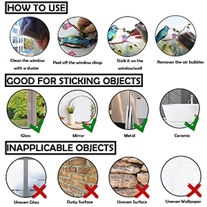 Flower Window Clings Wall Stickers, PVC Double-Sided Floral ... 15 how to use