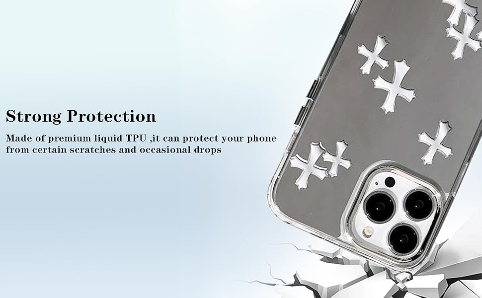 xoniery Compatible with iPhone Cute Glossy Mirror Back Case