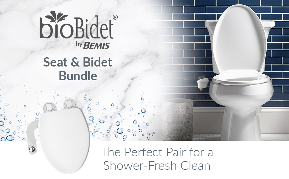 Bio Bidet by Bemis 1500EC Toilet Seat with Perfect Fit, Fresh Water Spray, NonElectric, Easy to