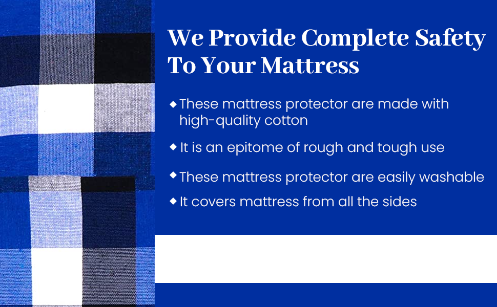 Buy ASIAN HANDLOOM Cotton 300TC Mattress protector Cover king size bed