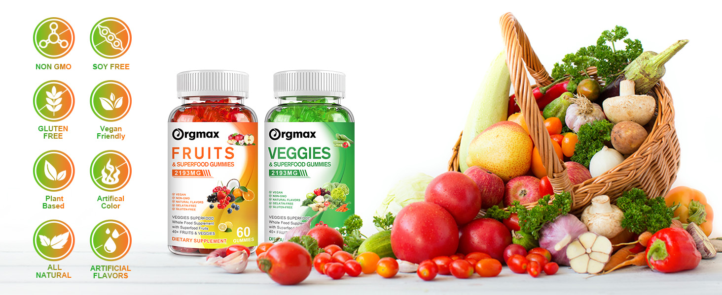 ORGMAX Organic Superfood Fruits & Vegetables Supplements