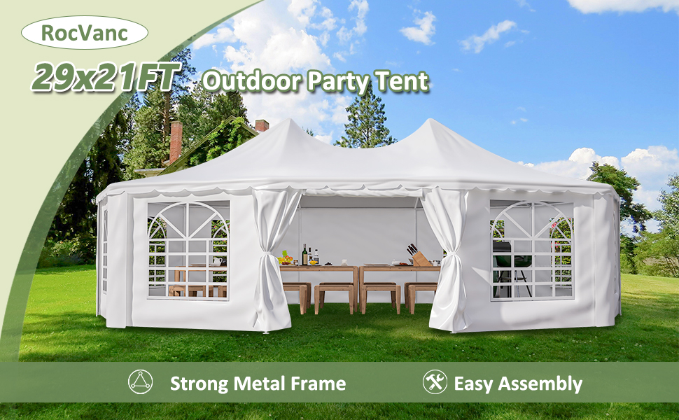 Party Tents 29 X 21 FT Large Outdoor Party Tent Heavy Duty