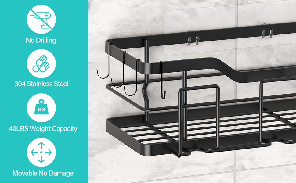 DILEASIR Shower Caddy Shower Organizer 5 Pack Shower