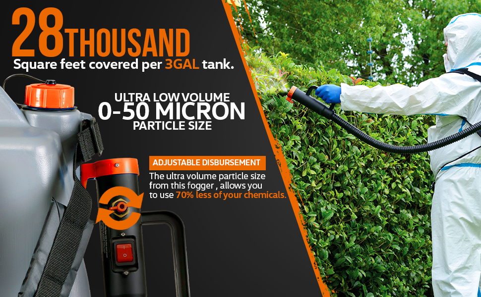 AlphaWorks Fogger Machine Disinfectant 48V DC Lithium Ion Cordless