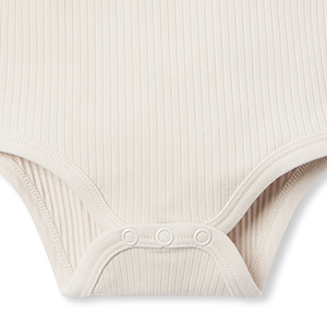 Ribbed Short Sleeve Bodysuit