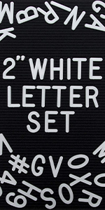 2 Inch White Letter Set