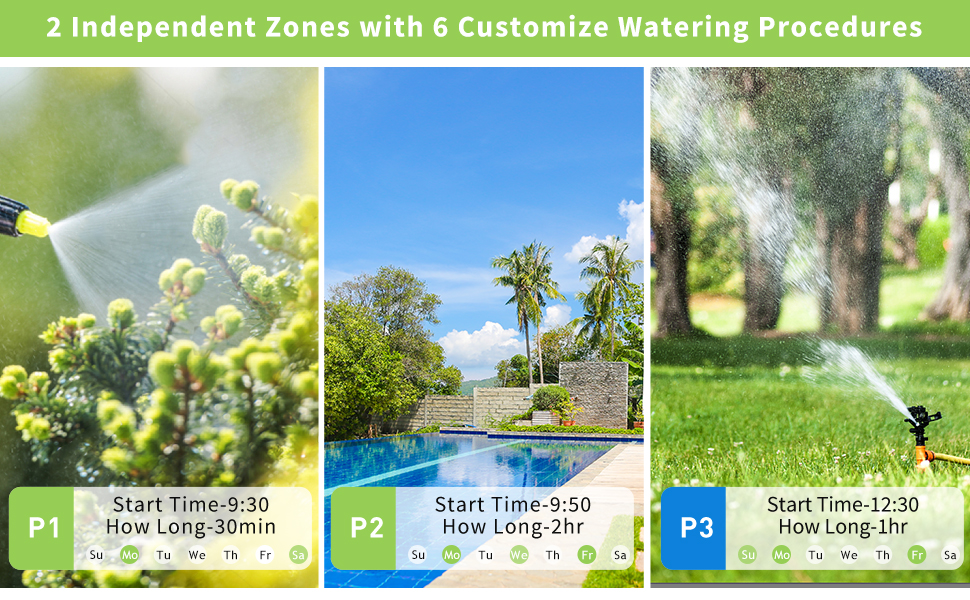 Sprinkler Timer 2 Zone, Diivoo Water Timer for Garden Hose