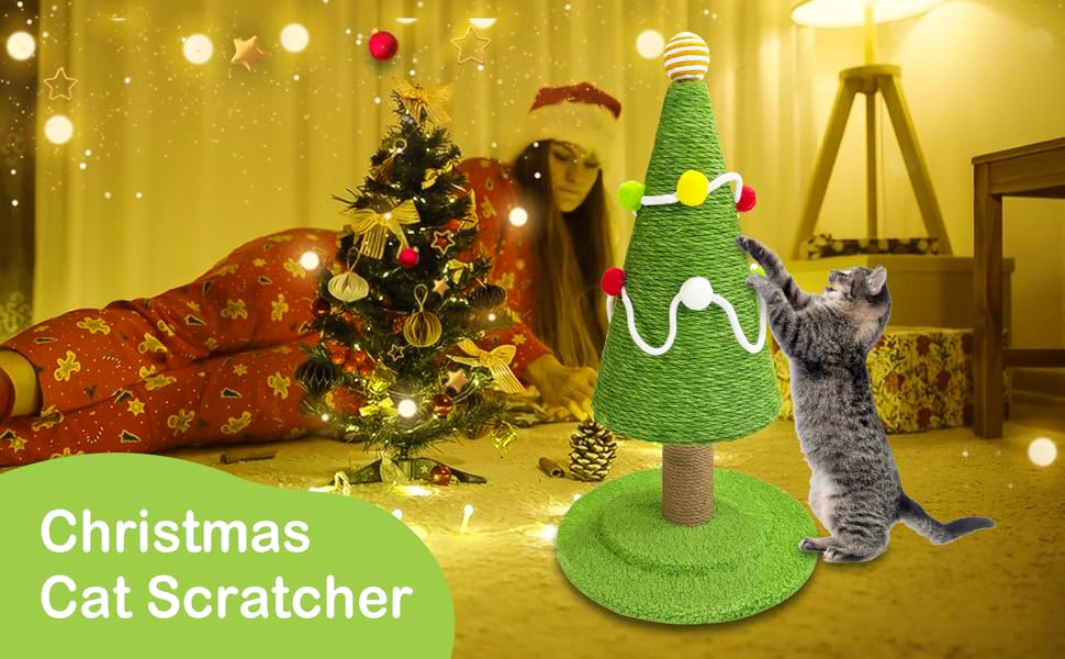 Christmas Tree Cat Scratching Post