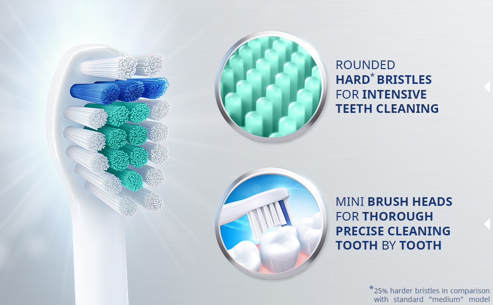 demirdental mini hard brushes compatible with philips sonicare replacement brushes
