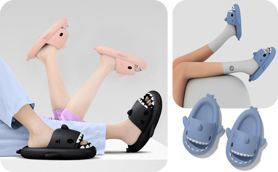 SAGUARO Kids Shark Slides for Family Pillow Slides Toddler