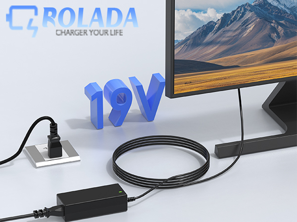 ASUS VZ279 27インチ(本体+ケーブル) Amazon.com: 19V Power Cord Compatible with Asus Monitor 22