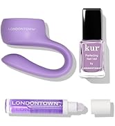 LONDONTOWN Violet Vibes Nail Polish Set - Perfecting Nail Veil #9, Sheer Lilac Tint, .40fl oz, wi...