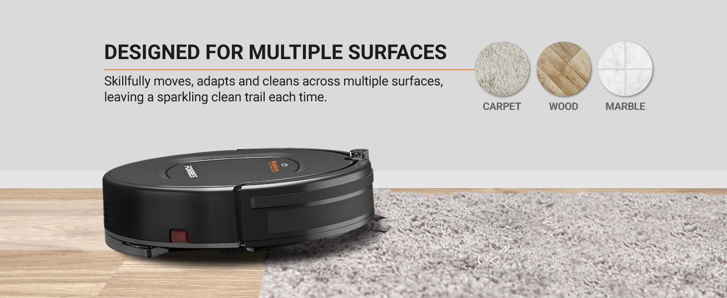 Eureka Forbes Robo Vac N Mop NXT with Powerful Suction2 in 1 Robotic Vacuum Cleaner (Dry