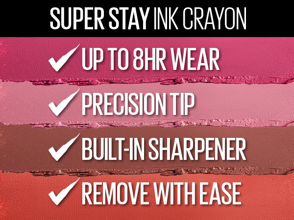 super stay matte ink up to 16hr wear, transfer-proof, precision applicator, remove with ease