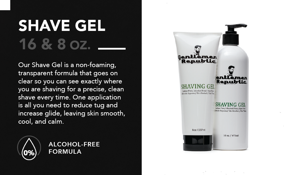 Gentlemen Republic Alcohol/Dye/Lather Free Sensitive Skin Shaving Gel
