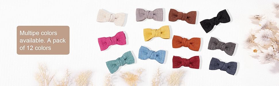 2英寸亚麻蝴蝶结-4