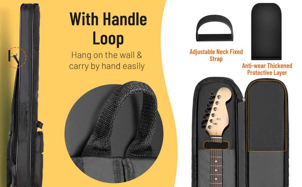 CAHAYA Guitar Bag Gig Bag Padded Backpack Oxford Cloth WaterResistant