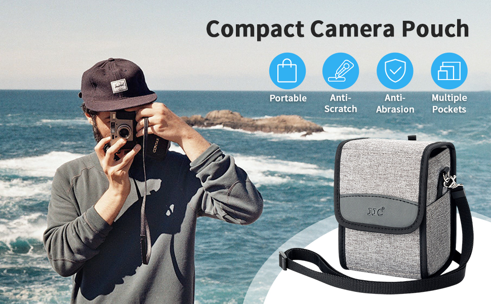 JJC Portable Travel Camera Case Pouch Crossbody Bag with Strap for Fuji