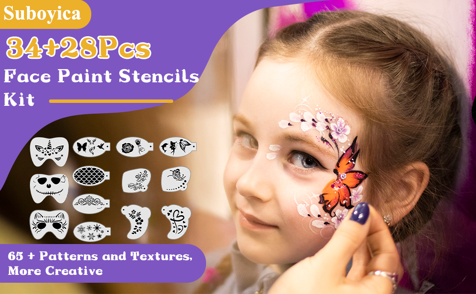 Face Paint Stencils Kit
