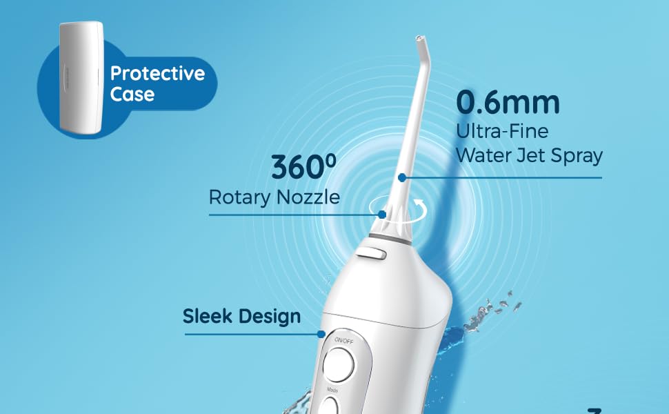 Water Flosser with Protective Case, Water Flossing for Home and Travel, Braces 
