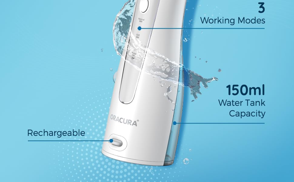 Water Flosser with Protective Case, Water Flossing for Home and Travel, Braces
