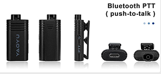 SAMCOM Wireless Bluetooth Headset with Clear Acoustic Tube Earpiece and 2 Pin Dongle, BTEAR01 Long Battery Life 10 Hourse Wireless Surveillance Earpiece with PTT Microphone Speaker for 2 Pin Radio 10 2 pin earpiece