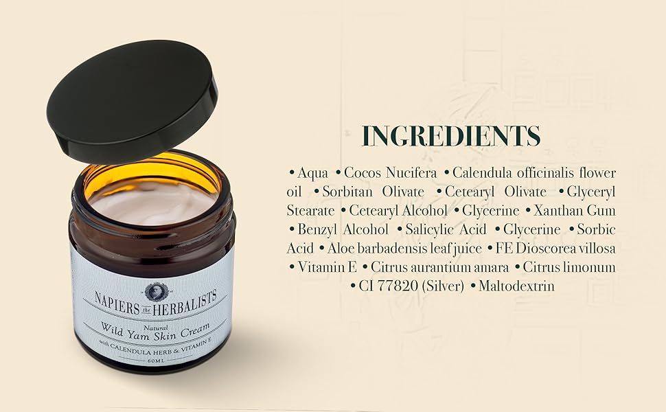  Wild Yam Skin Cream Light Citrus Scent Ingredients
