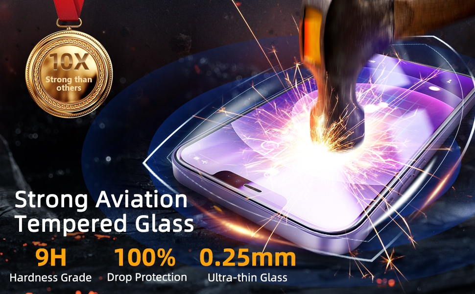 ruwa Screen Protector for iPhone 12/12 Pro [6.1 Inch] [3Pack] Tempered Glass Film