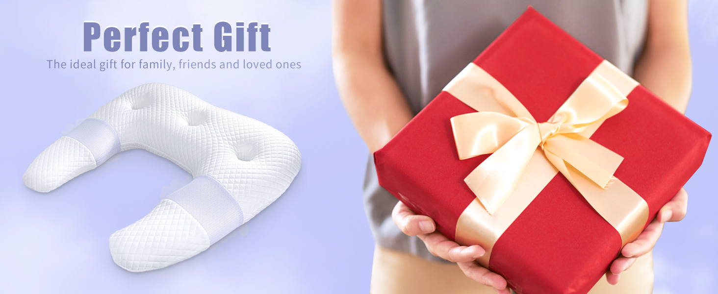 Side Sleeper Pillow, SAHEYER Memory Foam Body Pillow, U Shaped Body Pillow, Ergonomic Fit for