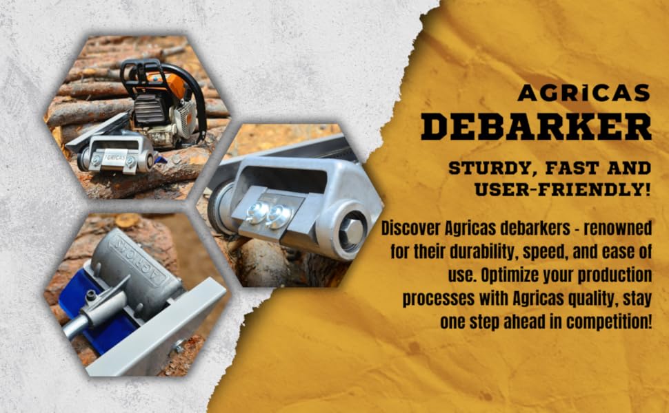 AGRICAS AGT021 Chainsaw Debarker, Log Peeler, and Tree