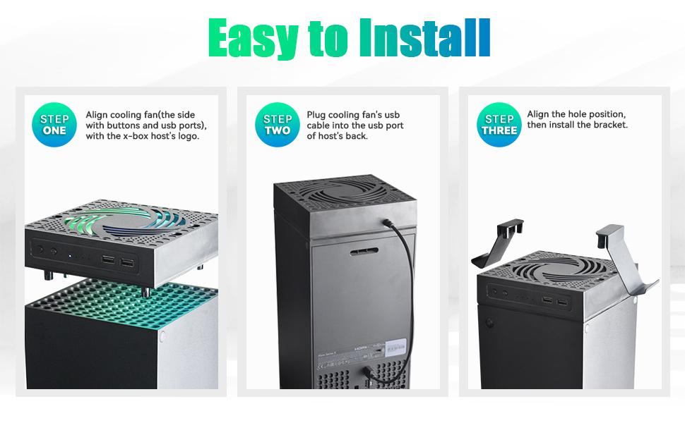 Lüfter für Xbox Series X，mit automatischer Geschwindigkeitseinstellung