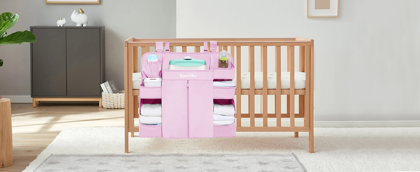 Sweeby Diaper Organizer for Changing Table and Crib Diaper
