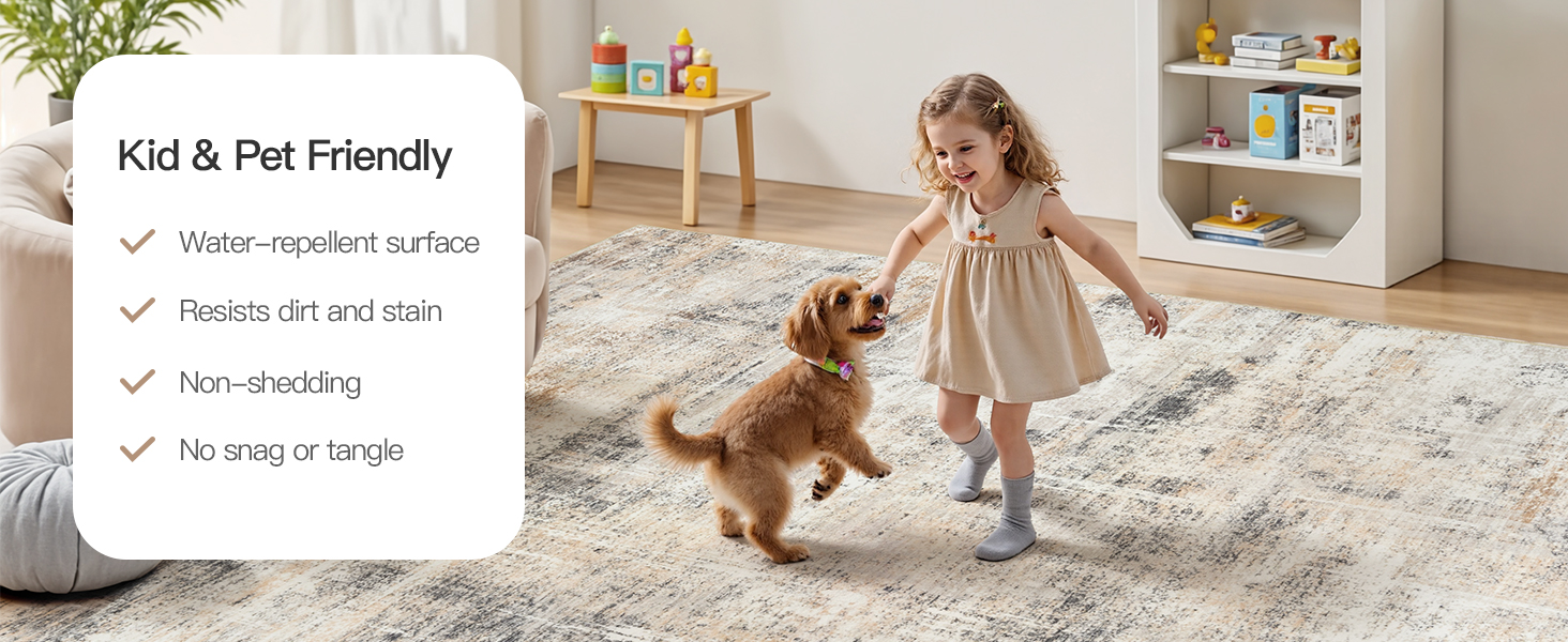 kid pet friendly rug