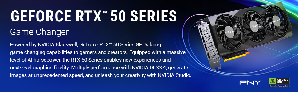PNY GeForce RTX 5070 Overclocked Triple Fan GPU