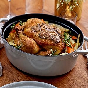 Amazon.com: Staub Cast Iron 1-qt Pig Cocotte - Graphite Grey