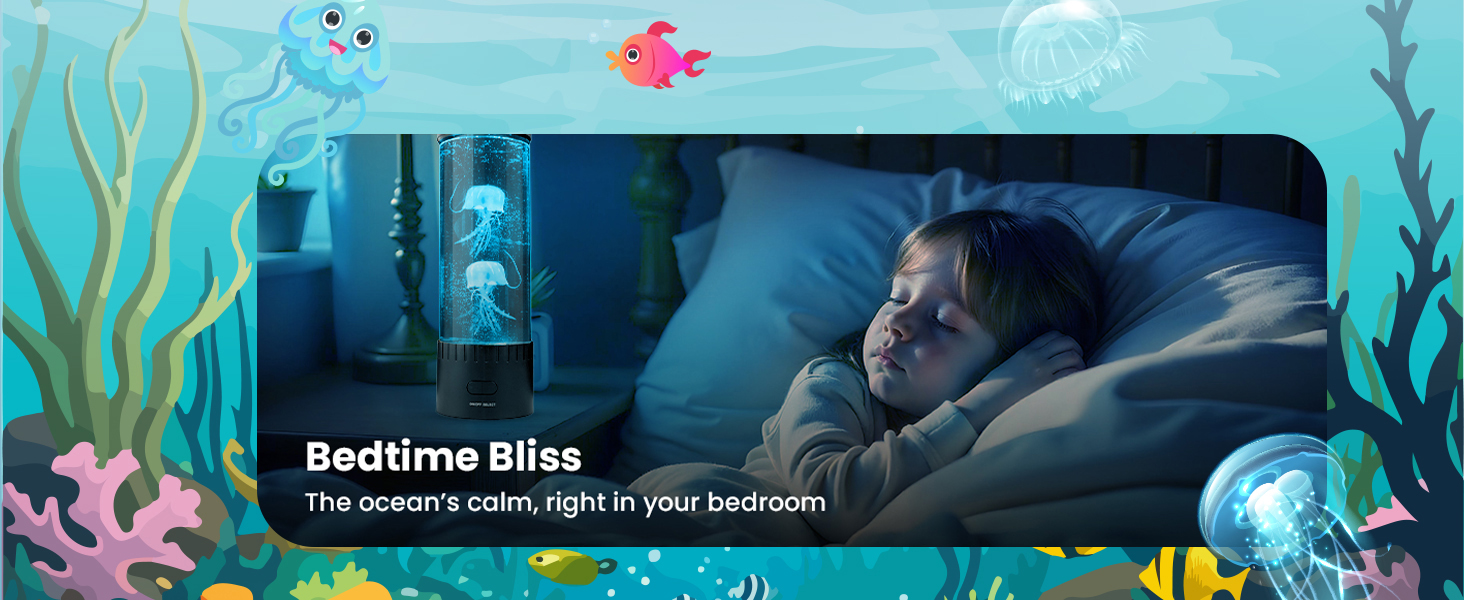 water lamp; aquarium lights; led desk light; color changing lamp; cute lamps; octopus decor