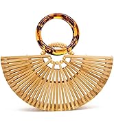 Miuco Womens Bamboo Handbags Handmade Purses Tote Bag