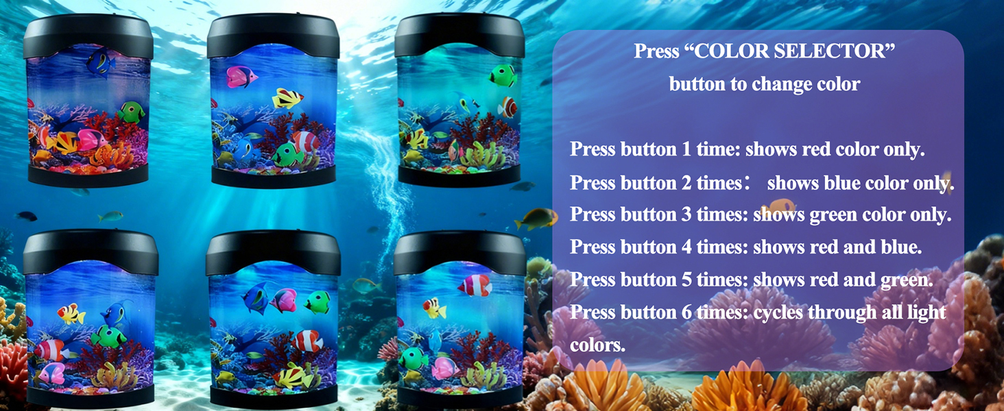 6-Color Changing Fish Lamp